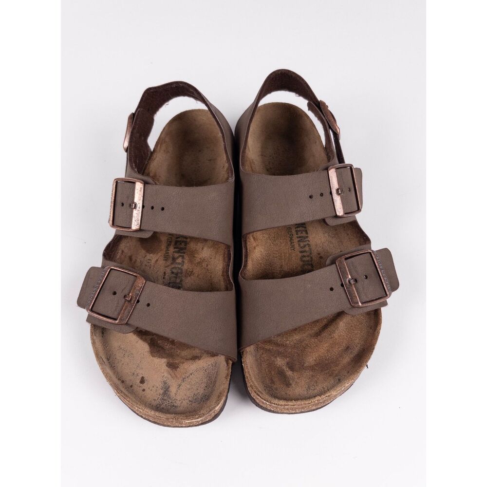 Birkenstock Milano Brown Leather Sandals US 6.5 EU 37 Buckle Comfort Shoes